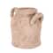 10.5" Pink Ceramic Antique Style Distressed Decorative Vase with Handles